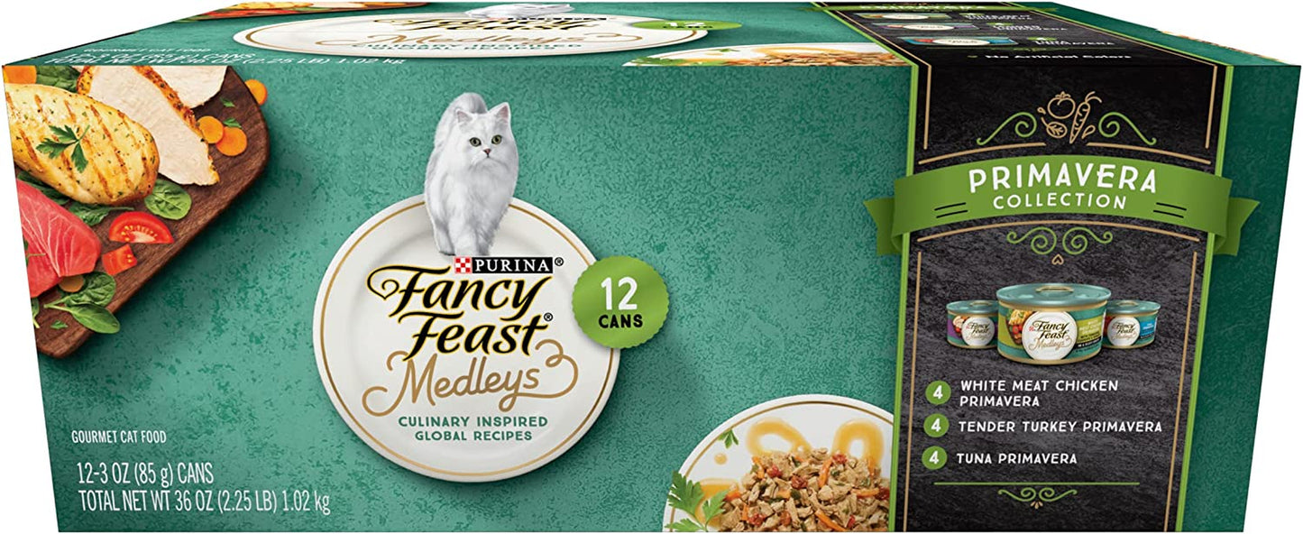 Wet Cat Food Variety Pack, Medleys Primavera Collection - (12) 3 Oz. Cans