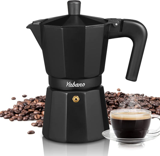 Stovetop Espresso Maker, 6 Cups Moka Coffee Pot Italian Espresso for Gas or Electric Ceramic Stovetop, Italian Coffee Maker for Cappuccino or Latte