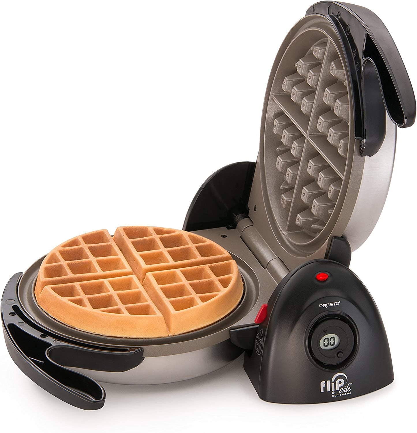 03510 Ceramic Flipside Belgian Waffle Maker,Black