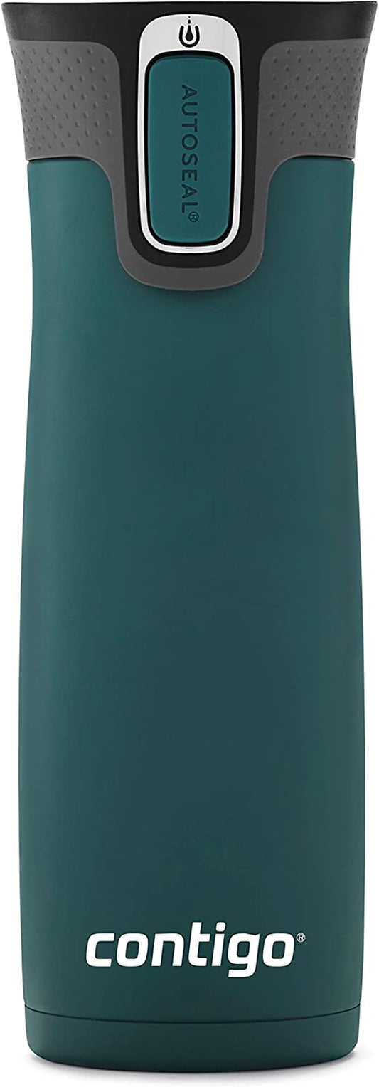 West Loop Stainless Steel Vacuum-Insulated Travel Mug with Spill-Proof Lid, Keeps Drinks Hot up to 5 Hours and Cold up to 12 Hours, 20Oz Chard