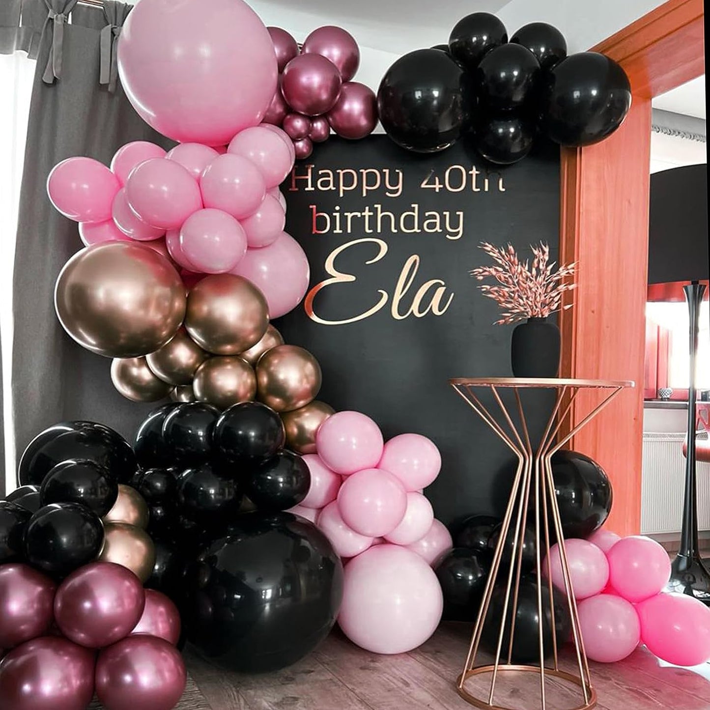 129Pcs Pink Balloons Different Sizes 18 12 10 5 Inches for Garland Arch, Pink Balloons for Birthday Baby Shower Gender Reveal Wedding Party Decoration